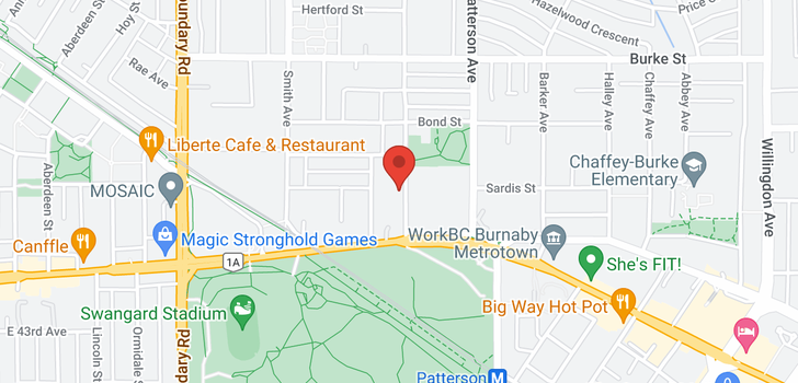 map of 107 5655 INMAN AVENUE
